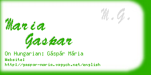 maria gaspar business card